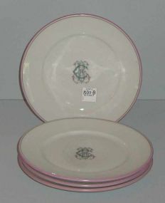 Set of 4 Limoges France Luncheon Plates