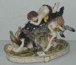 Goat Figural w/Three Cherubs