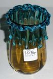 Amber Art Glass Vase