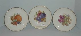 Set of 3 Porcelain Fruit Plates