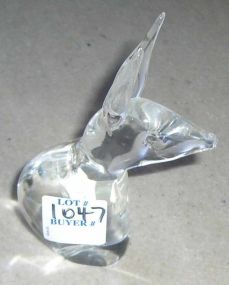 Clear glass deer statue