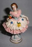 Volkstedt Dresden small ballerina girl with lace dress