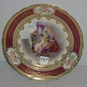 Royal Bonn Figural Plate, Heavy Gold Decoration