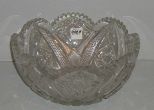 American Brilliant Cut Glass Bowl, Variation of Columbia Pattern by Blackmer