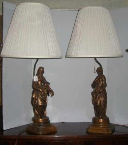 Pair Statue Lamps