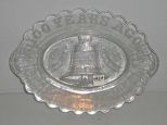 Early American Pattern Glass, Commemorative Plate 1776-1876 Declaration of Independence