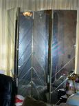 5 panel folding screen in mirrored panel design