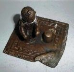 Bronze Sun Bonnet Type Girl Thimble Stand Austrian