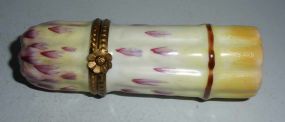 Limoges Porcelain Decorated Lipstick Holder