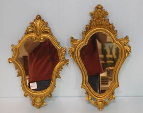Two Small Gilt Florentine Mirrors