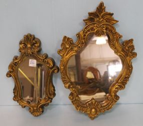 Two Decorative Florentine Small Mirrors
