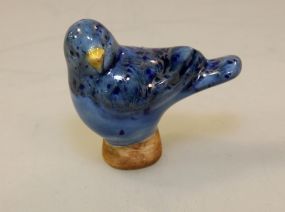 Painted Bird Bottle Stopper Signed Wolfe