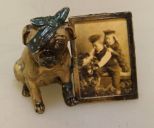 Antique Painted Metal Bulldog 