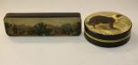Two Victorian Hand Painted Boxes