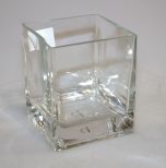 Clear Square Glass Vase