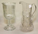 Large Crystal Pitcher & Vase