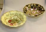 Two Hand Painted Victorian Bowls