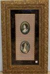 Miniature Portraits in Elaborately Carved Frame
