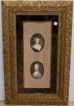 Miniature Portraits in Elaborately Carved Frame