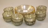 Candle Holders & Four Glass Saucers
