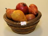 Wood Bowl with Fruit