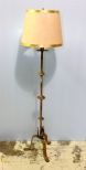 Decorative Metal Painted Spanish Gilt Floor Lamp 