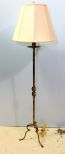 Decorative Metal Painted Spanish Gilt Floor Lamp 