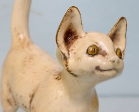Ceramic Cat Signed Anthony