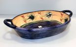 Hand Painted Gail Pittman Oval Tray