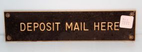 Deposit Mail Here Sign