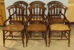 Set of Six Walnut Eastlake Side Chairs