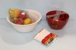 Plastic Mixing Bowls & Plastic Fruit 