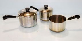 Three Revere Cooking Pots