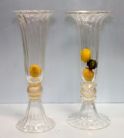 Pair of hand made Union Street Gall Venezia Vases