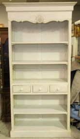 White Open Front Bookcase 