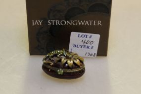 Jay Strongwater Enamel Lizard Box