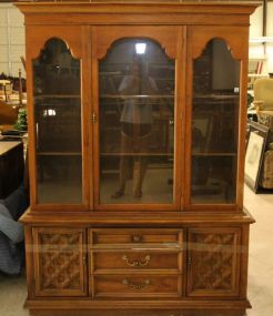 French Provincial Glass Top China Cabinet