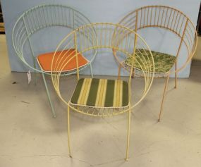 Set of Three Iron Retro Chairs