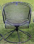 Mesh Wrought Iron Swivel Chair