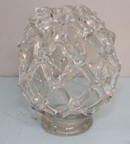 Murano Spider Web Art Glass Vase
