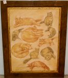 Oil Painting of Multiple Cats by Kate Irby