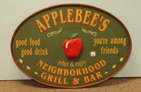 Wood Applebee's Sign