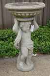 Concrete Figural Bird Bath