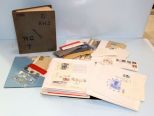 Box Lot with Stamp Collection & Coins