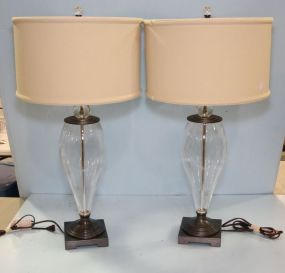 Pair of Glass Table Lamps