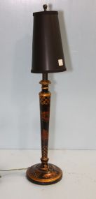 Painted Black Lacquer Lamp