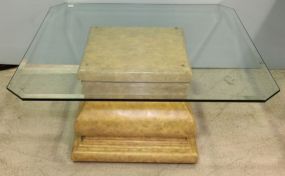 Beveled Glass Top Coffee Table