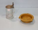 Ohio Financial Ashtray & Salem Ship Grand Turk Beer Mug