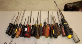 Group of Flat Head Screwdrivers