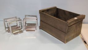 Wooden Crate with Ten Chrome Displays 